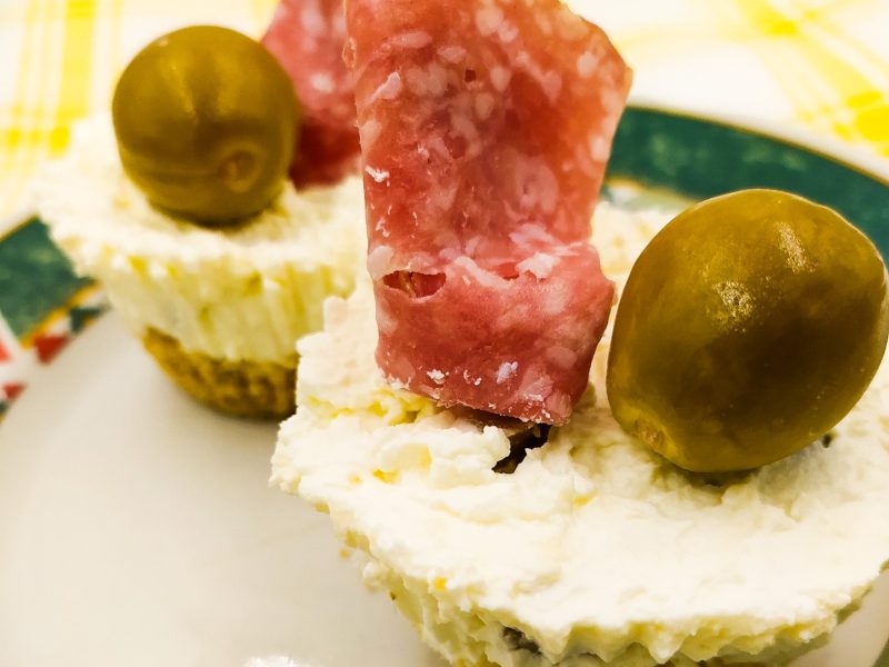 Mini Cheesecake Salate al parmigiano e Peschette al Tartufo